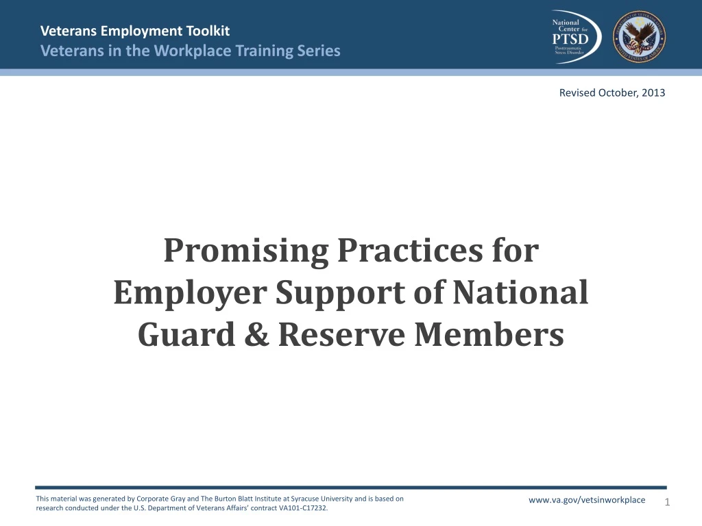promising practices for employer support of national guard reserve members