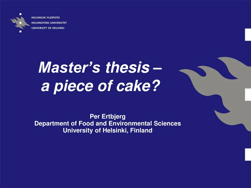 master s thesis a piece of cake