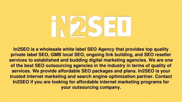 in2seo is a wholesale white label seo agency that