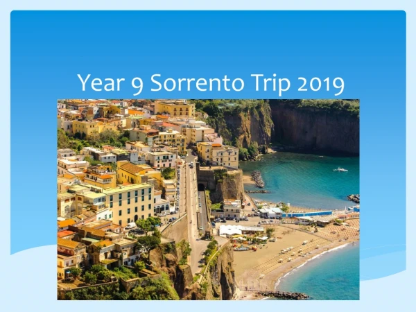 Year 9 Sorrento Trip 2019