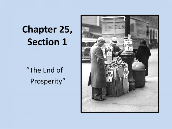 Chapter 25, Section 1