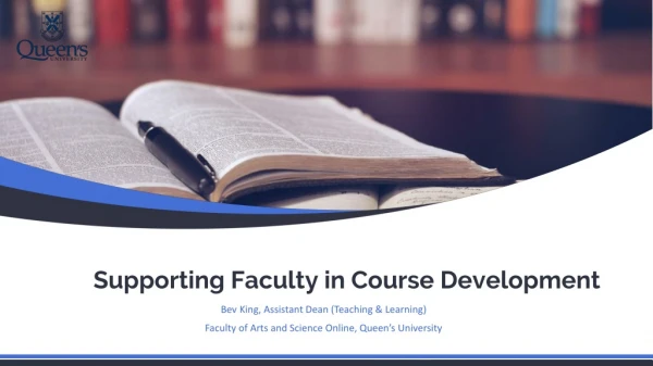 Supporting Faculty in Course Development
