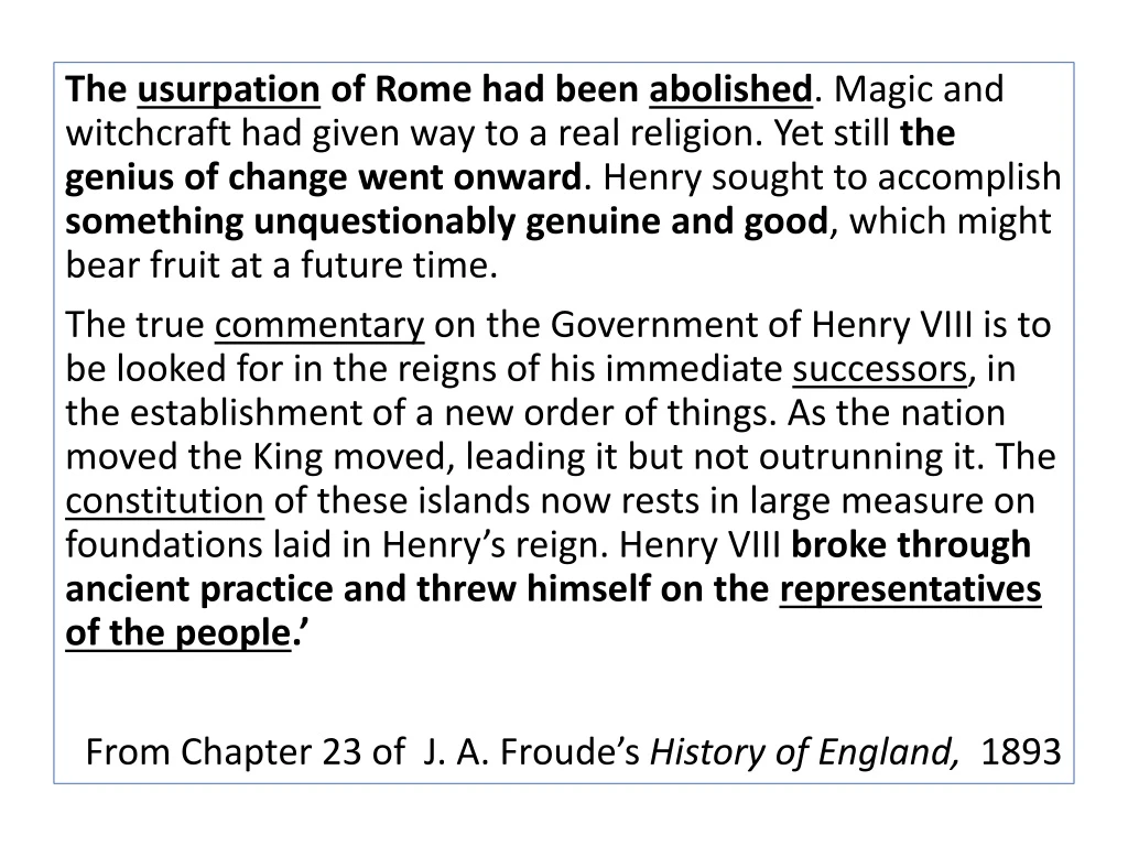 the usurpation of rome had been abolished magic