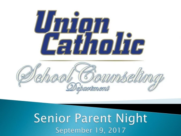 Senior Parent Night September 19, 2017