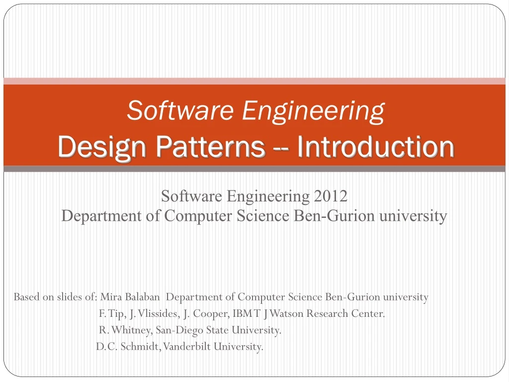 software engineering design patterns introduction