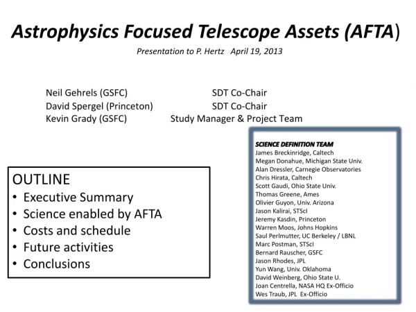 Astrophysics Focused Telescope Assets (AFTA )