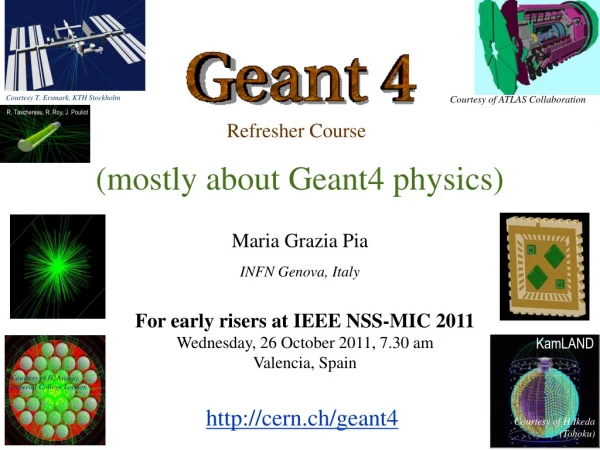 (mostly about Geant4 physics)