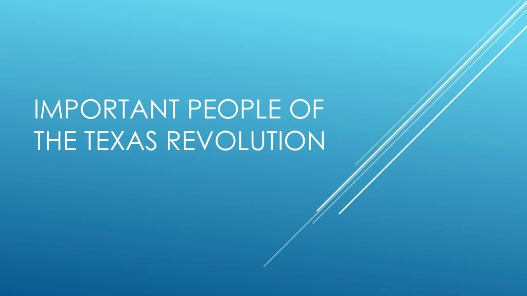 important people of the texas revolution