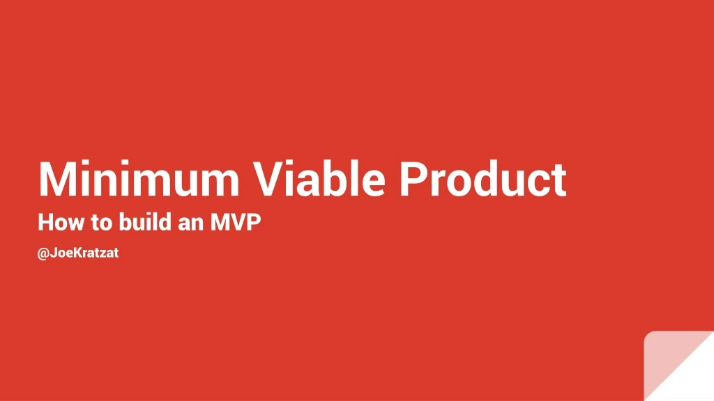 minimum viable product