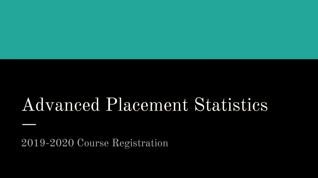 advanced placement statistics