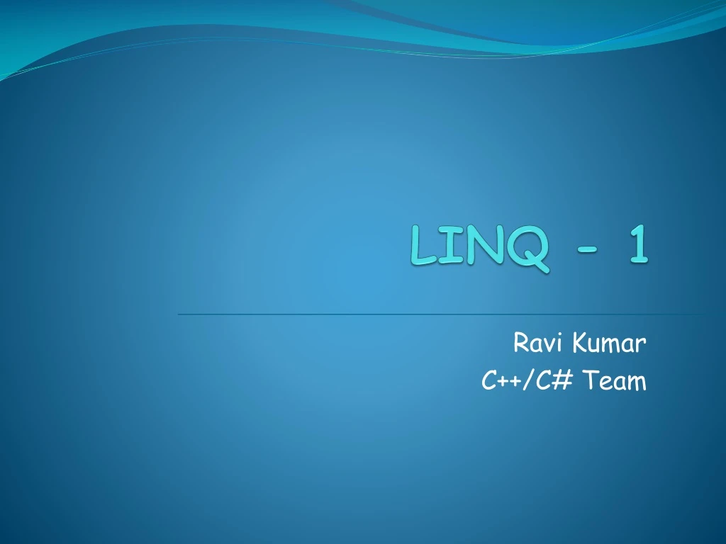 linq 1