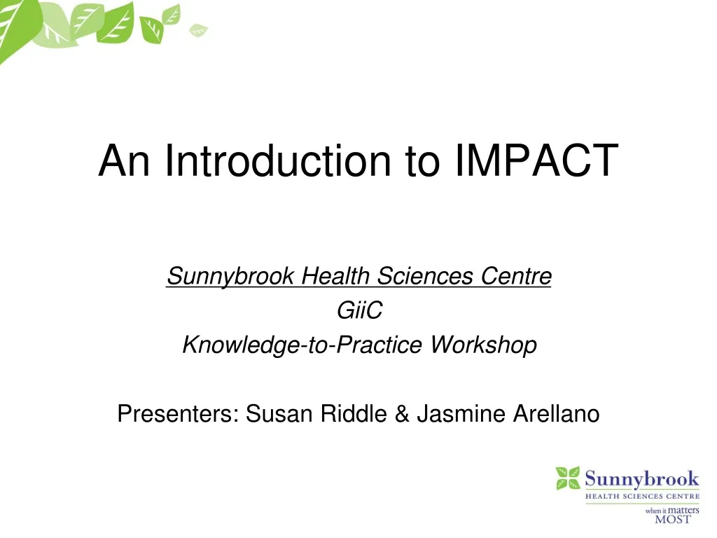 an introduction to impact