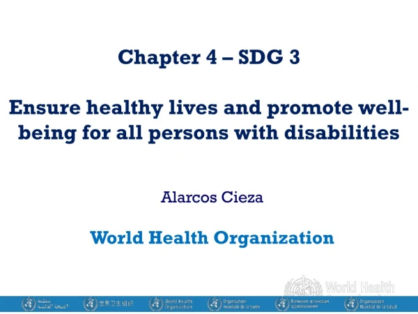 Chapter 4 – SDG 3 Ensure healthy lives and promote well-being for all persons with disabilities