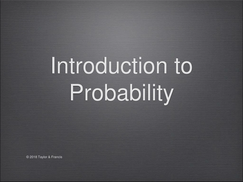 introduction to probability