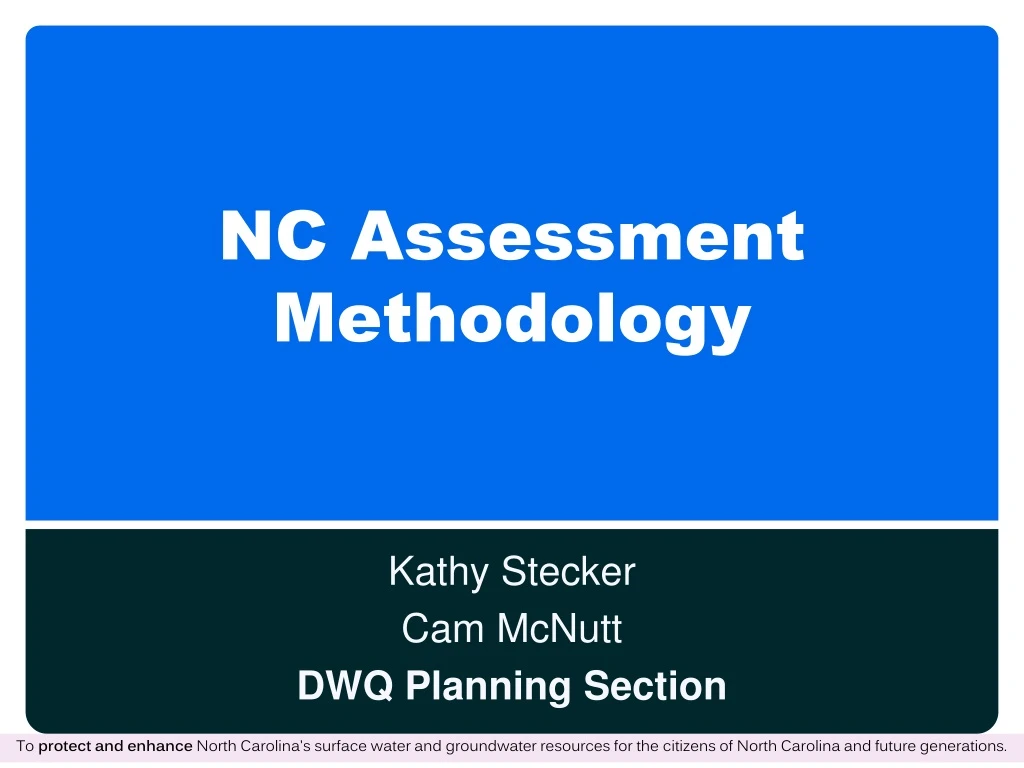 nc assessment methodology