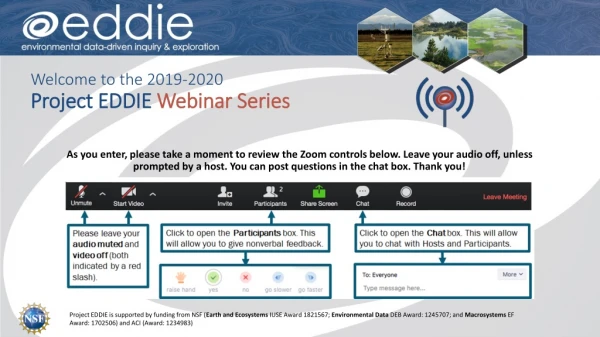 Welcome to the 2019-2020 Project EDDIE Webinar Series