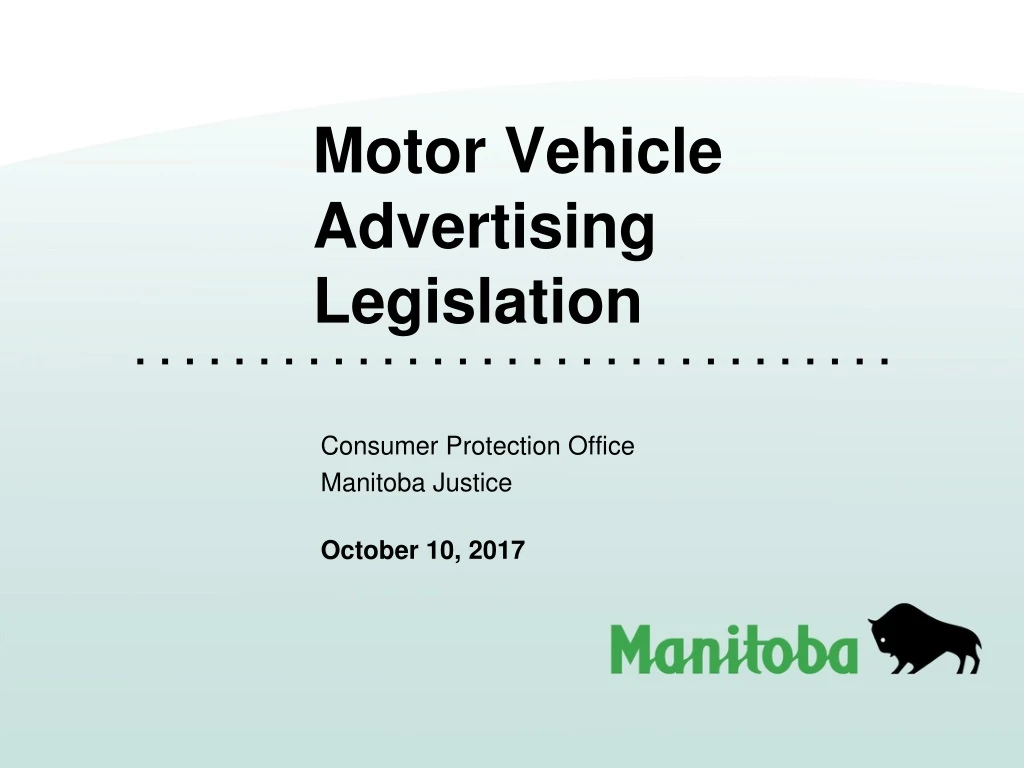 motor vehicle advertising legislation