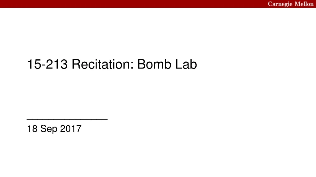 15 213 recitation bomb lab