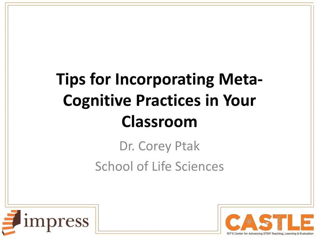 tips for incorporating meta cognitive practices in your classroom