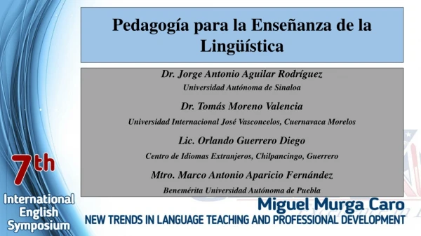 Pedagogía para la Enseñanza de la Lingüística