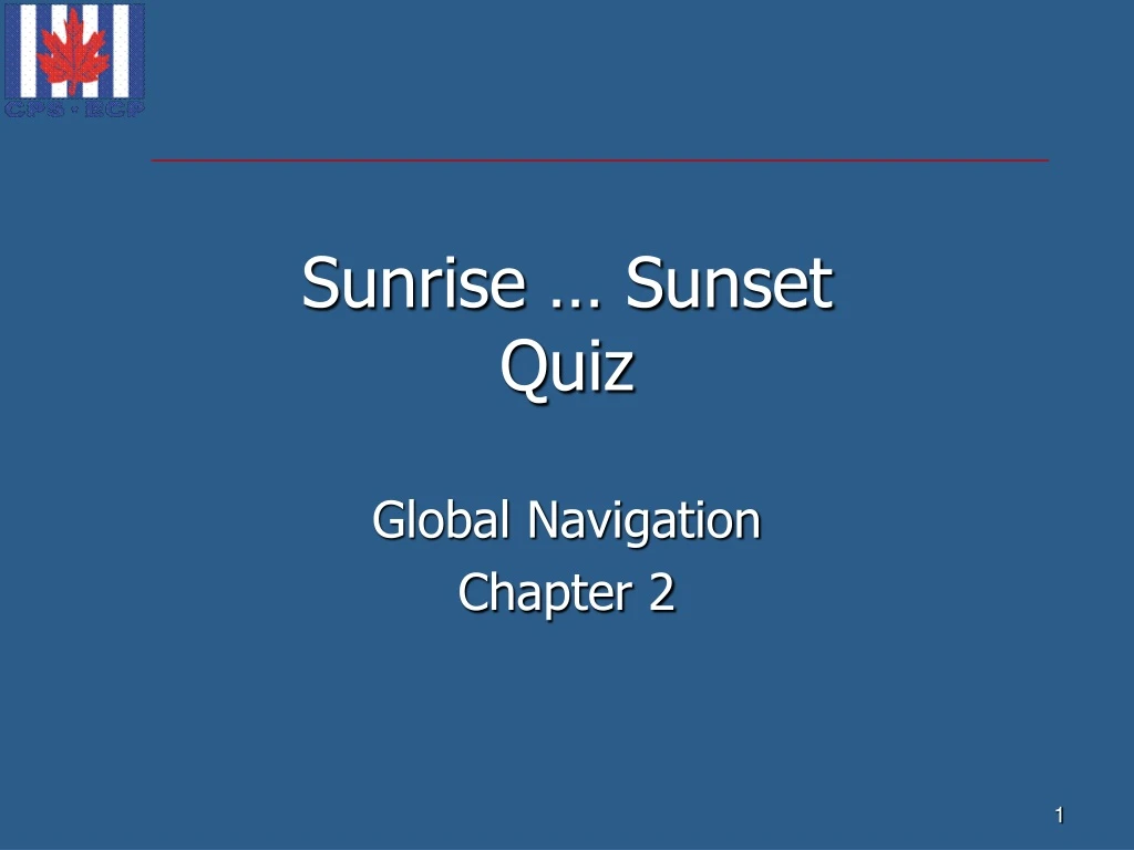 sunrise s unset quiz