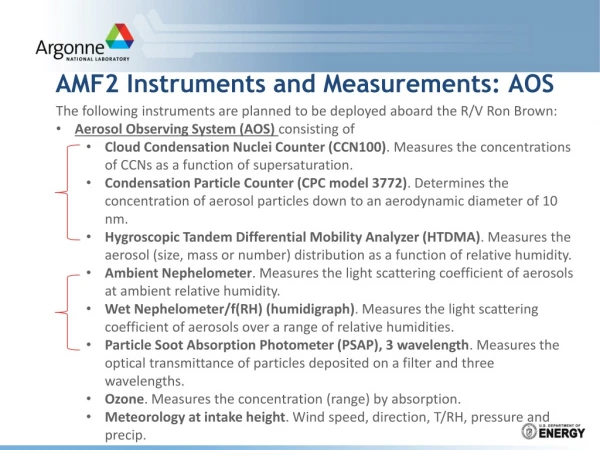 AMF2 Instruments and Measurements: AOS
