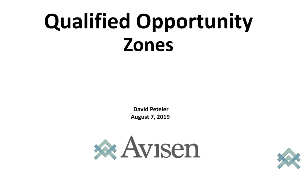 qualified opportunity zones