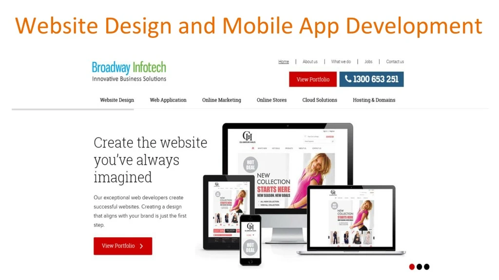 website design and mobile app development