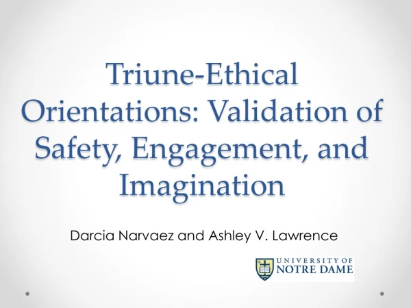 Triune-Ethical Orientations: Validation of Safety, Engagement, and Imagination