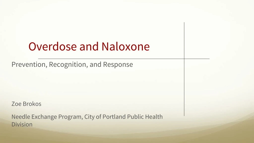 overdose and naloxone