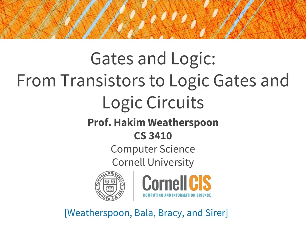 gates and logic from transistors to logic gates and logic circuits