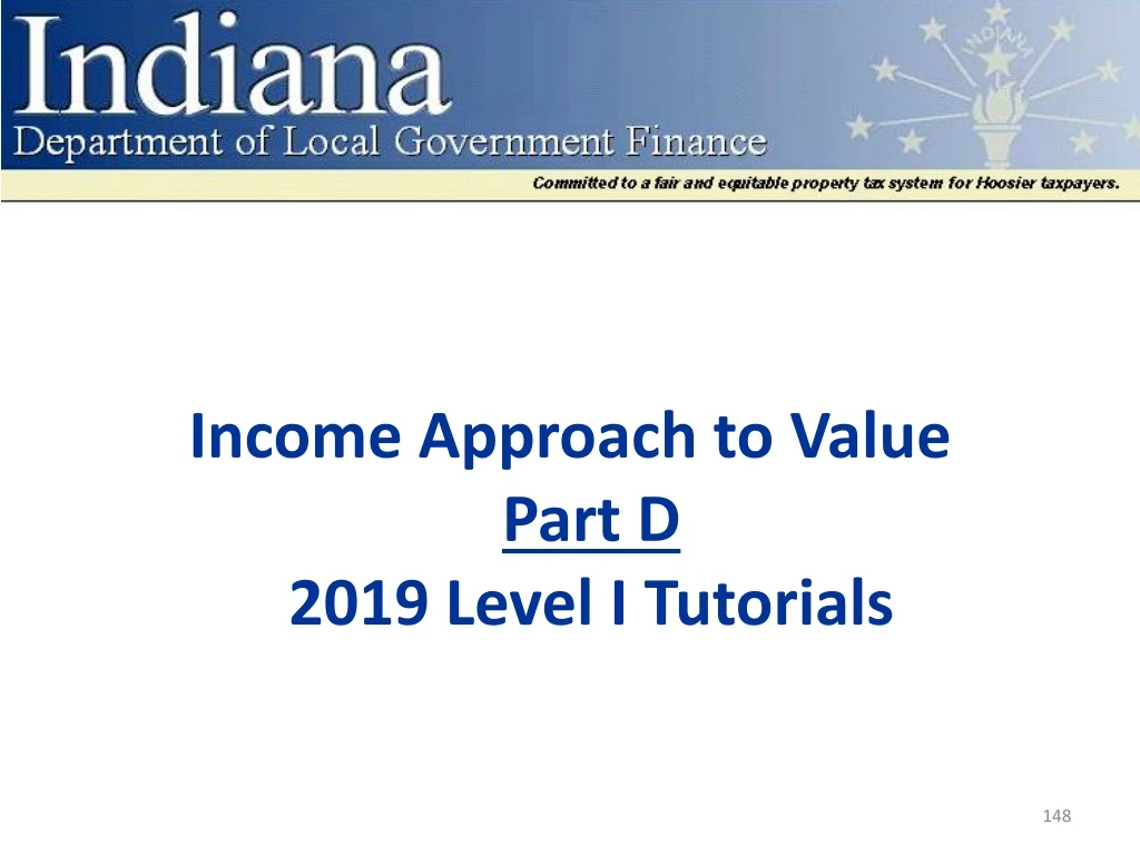 income approach to value part d 2019 level i tutorials