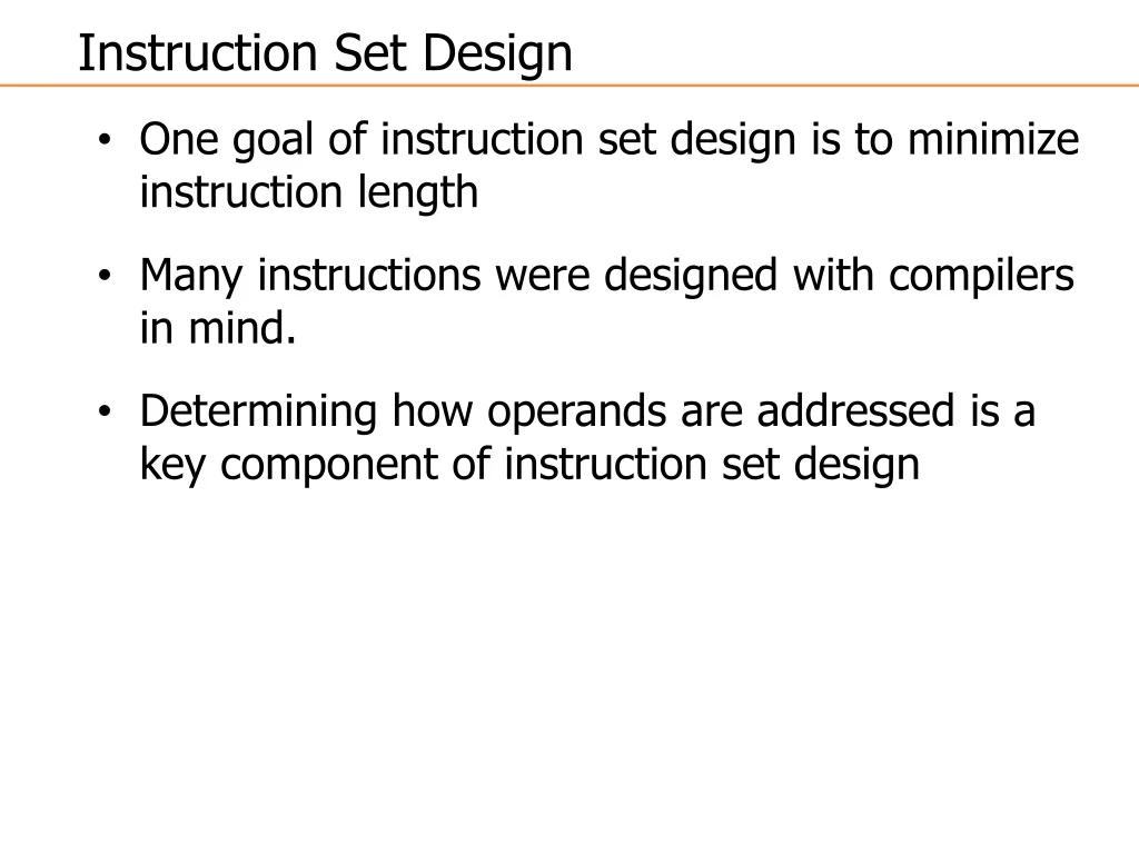 instruction set design