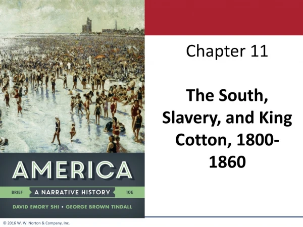 Chapter 11 The South, Slavery, and King Cotton, 1800-1860