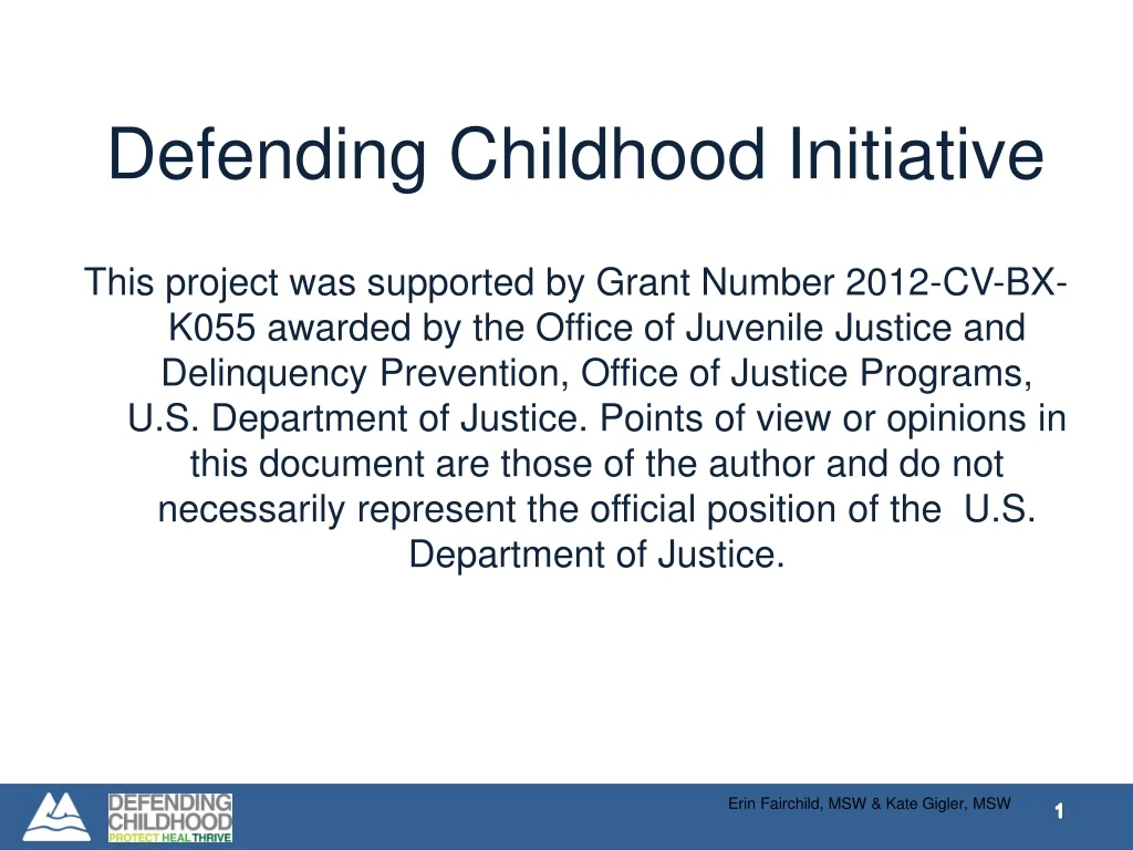 defending childhood initiative this project