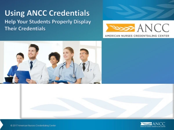 Using ANCC Credentials Help Your Students Properly Display Their Credentials