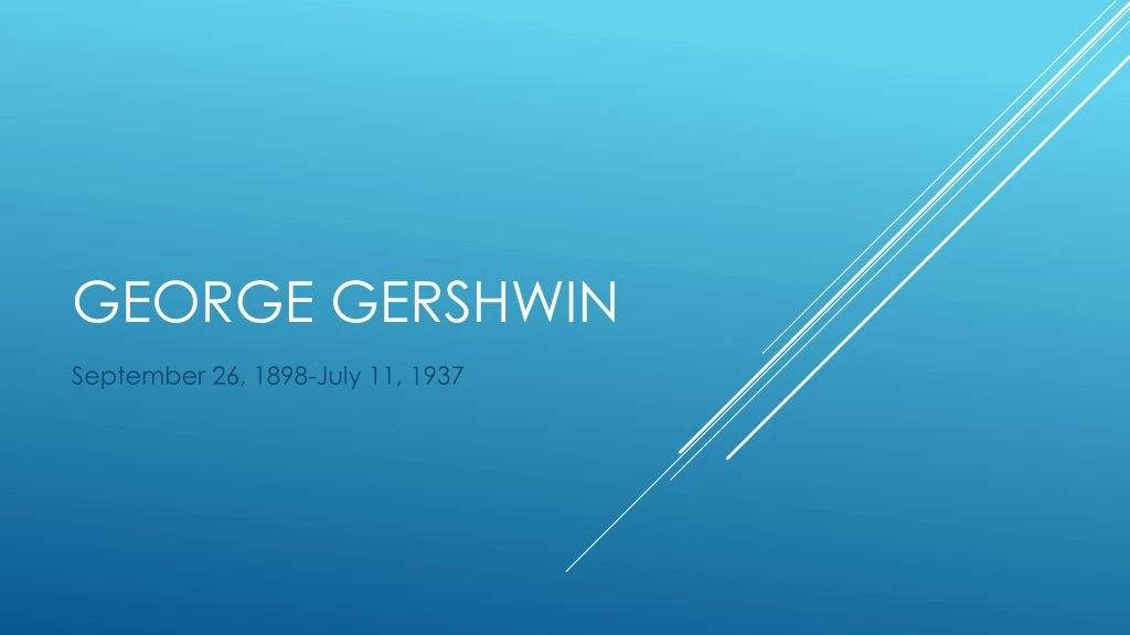 george gershwin