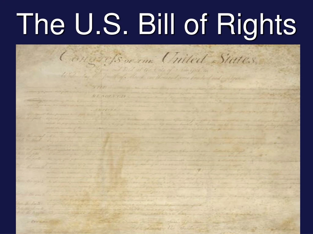 the u s bill of rights