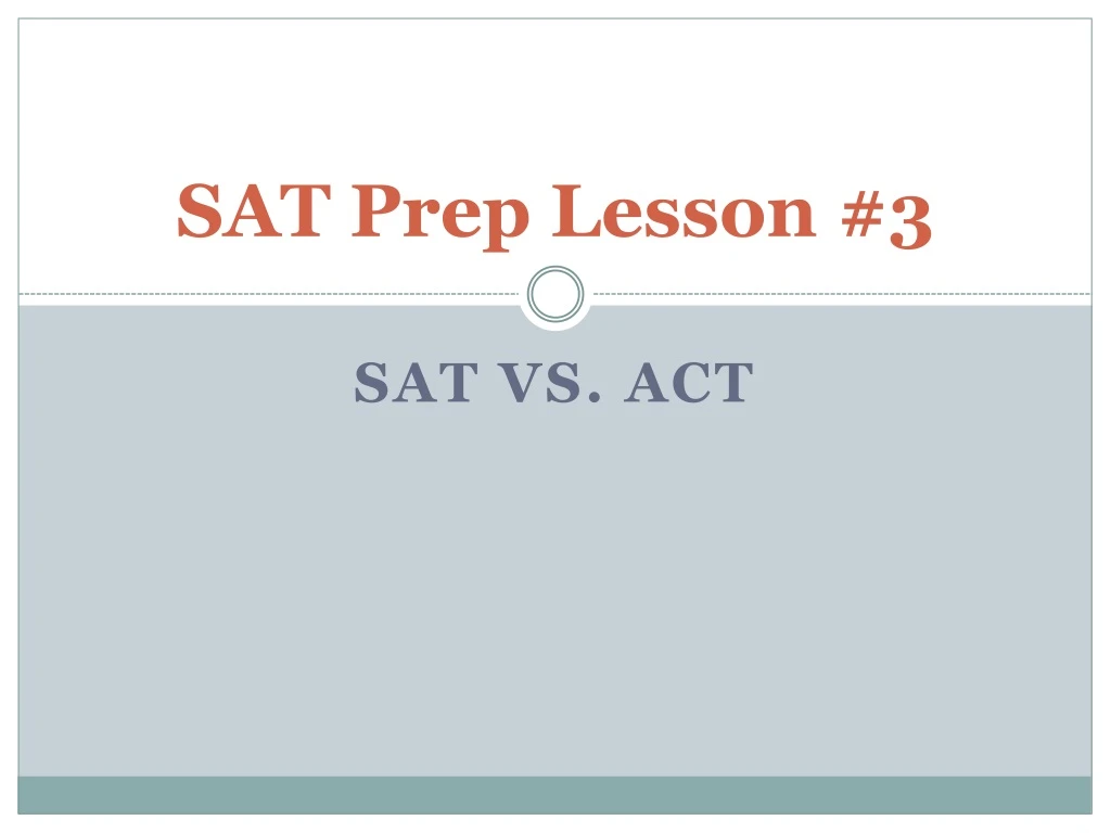 sat prep lesson 3