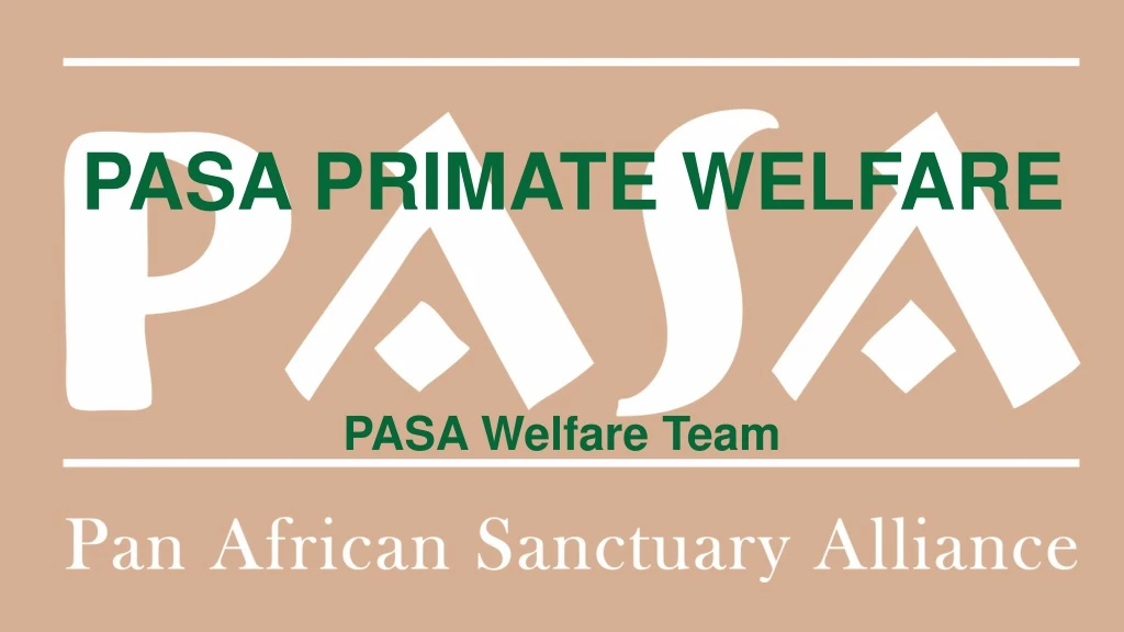 pasa primate welfare