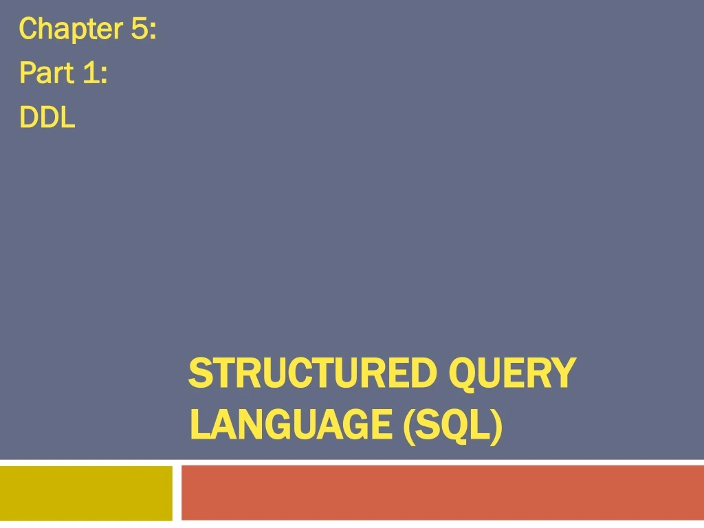 structured query language sql