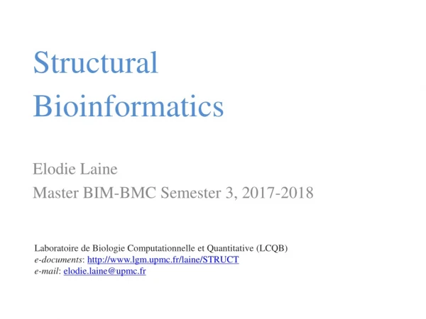 Structural Bioinformatics