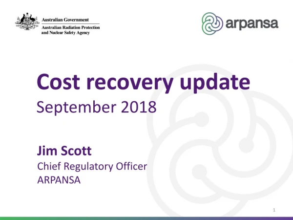 Cost recovery update September 2018