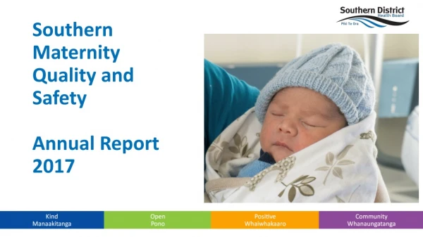 Southern Maternity Quality and Safety Annual Report 2017