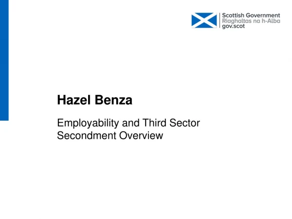 Hazel Benza Employability and Third Sector Secondment Overview