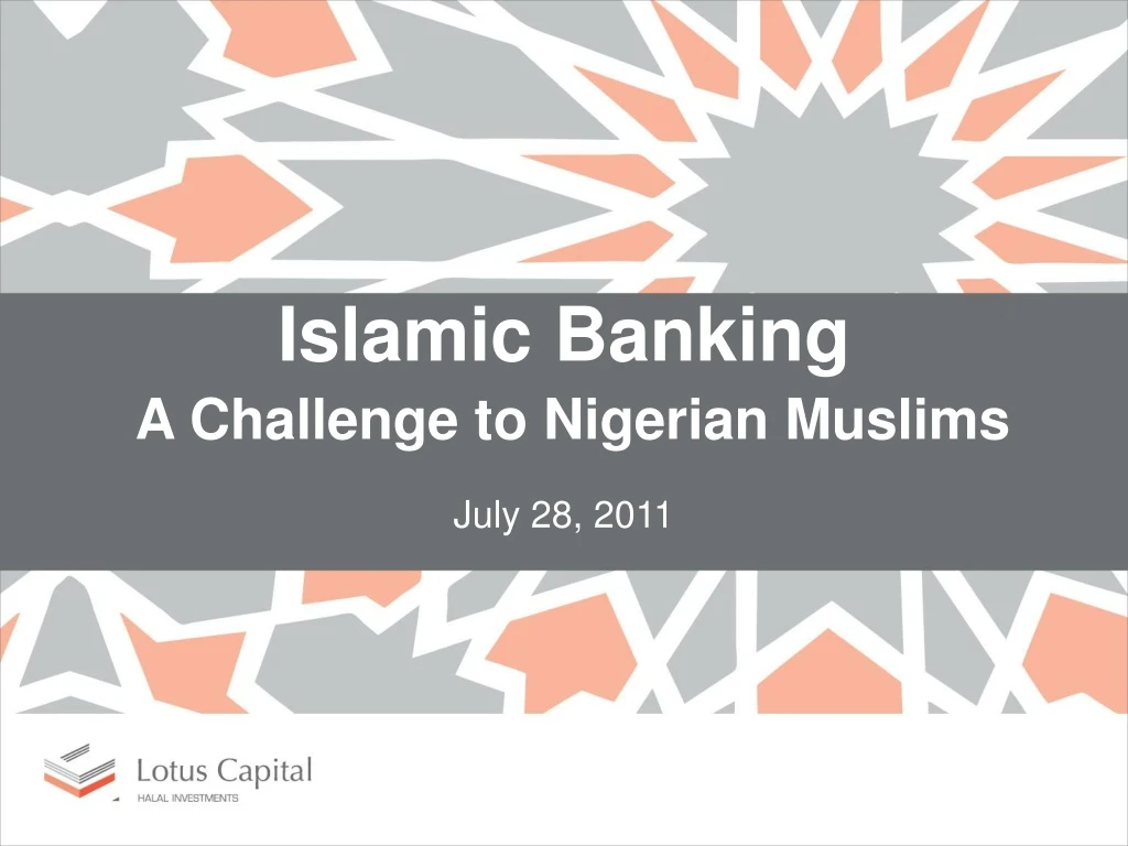 islamic banking a challenge to nigerian muslims