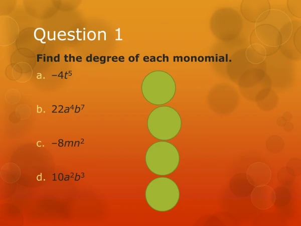 Question 1