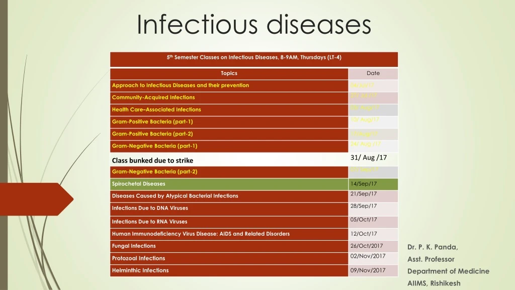 infectious diseases