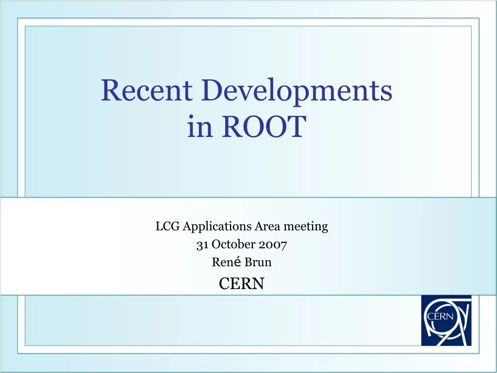 recent developments in root