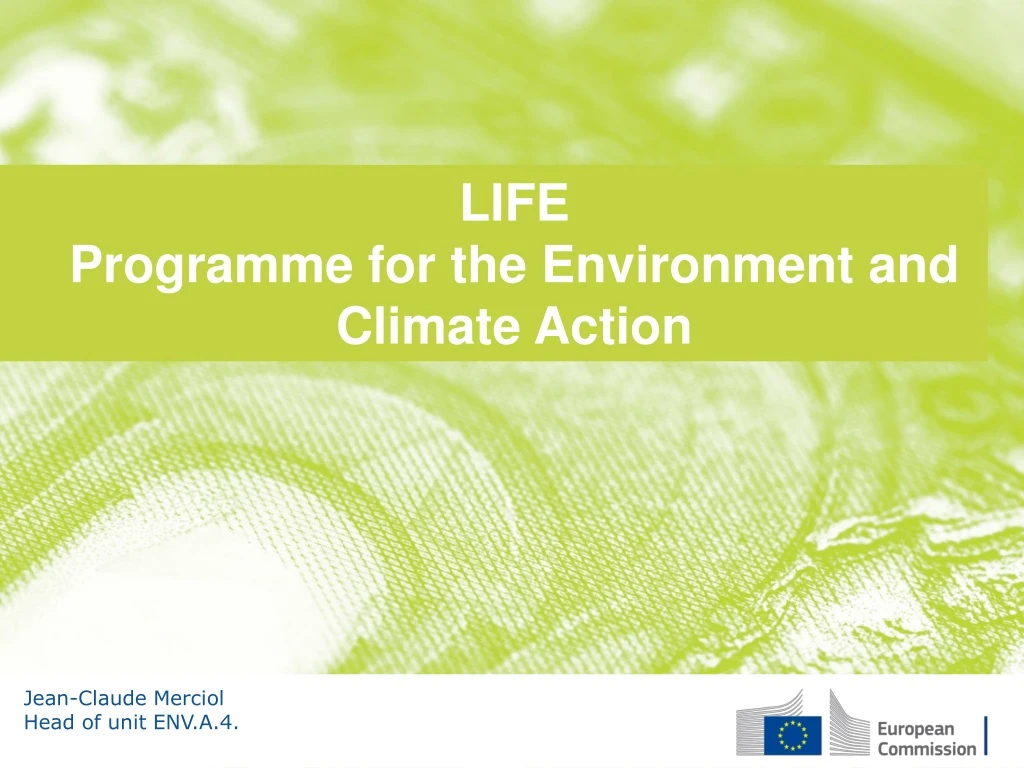 life programme for the environment and climate